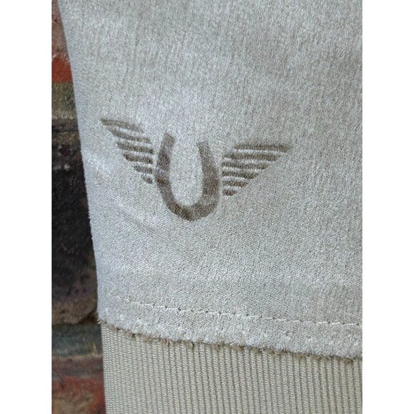 Ladies' Low Rise Full Seat Breeches Size 28 Beige Ribbed Equestrian Riding Pants - Picture 7 of 11